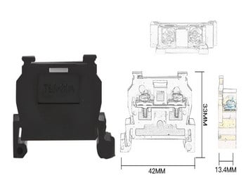 TBR-10A20A30A комбинирана лента за късо съединение щипка за монтаж на клемна релса C45 щипка за щепсел на водеща релса отворена закопчалка