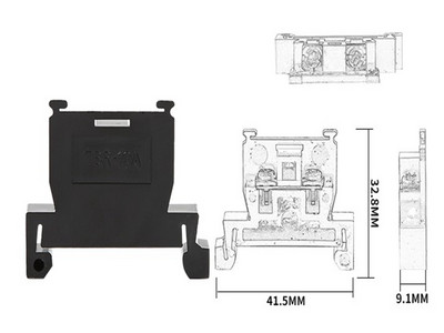 TBR-10A20A30A lühisriba kombineeritud klemmiliistu paigaldusklemmklamber C45 juhtsiiniga pistikuklamber lahtine kinnitus