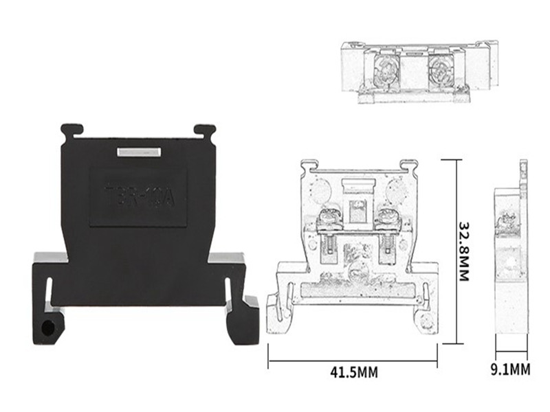 TBR-10A20A30A spojna spojna traka kratkog spoja stezaljka za ugradnju terminalne tračnice C45 stezaljka utikača vodilice otvoreni zatvarač