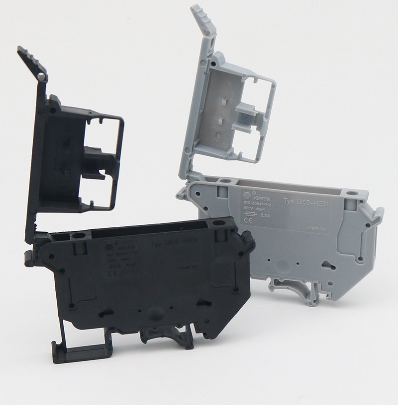 10PCS UK5-HESI UK5RD 4mm2 DIN letvica Vijčana stezaljka Osigurač Terminalni blokovi Konektor