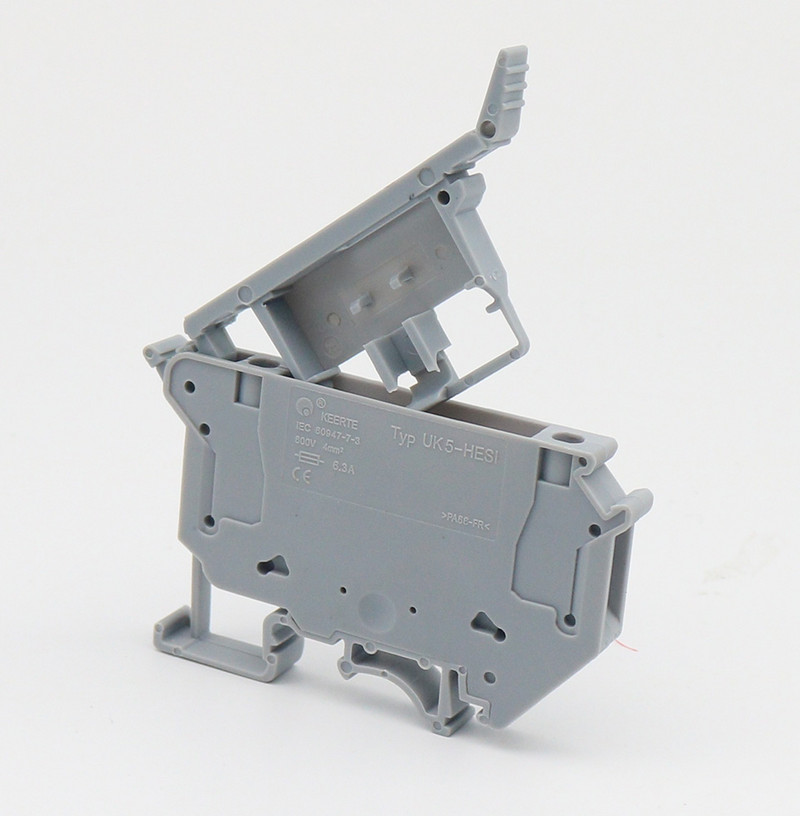 10PCS UK5-HESI UK5RD 4mm2 DIN letvica Vijčana stezaljka Osigurač Terminalni blokovi Konektor
