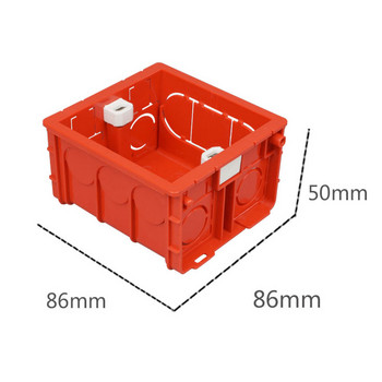 10 τμχ Πρίζα διακόπτη τοίχου Κουτί διακλάδωσης Τύπος 86 Κασέτα συγκόλλησης PVC Κρυφό κάτω κουτί από σύρμα Πλαστικές θήκες