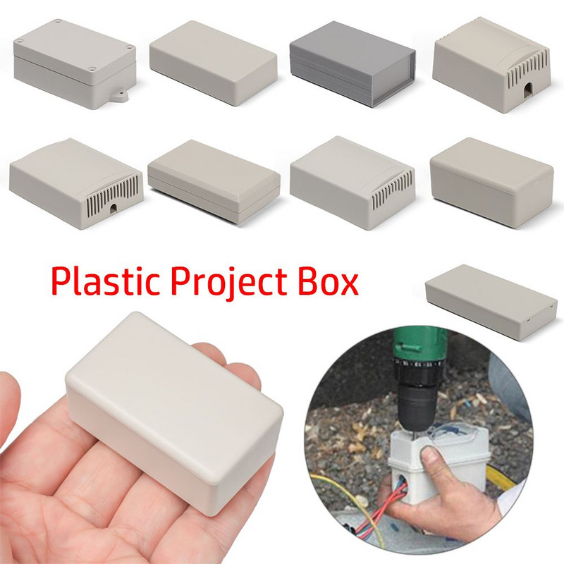 Augstas kvalitātes DIY 9 izmēri White Waterproof Cover Project Instrument Case Electronic Project Box Korpusu kastes