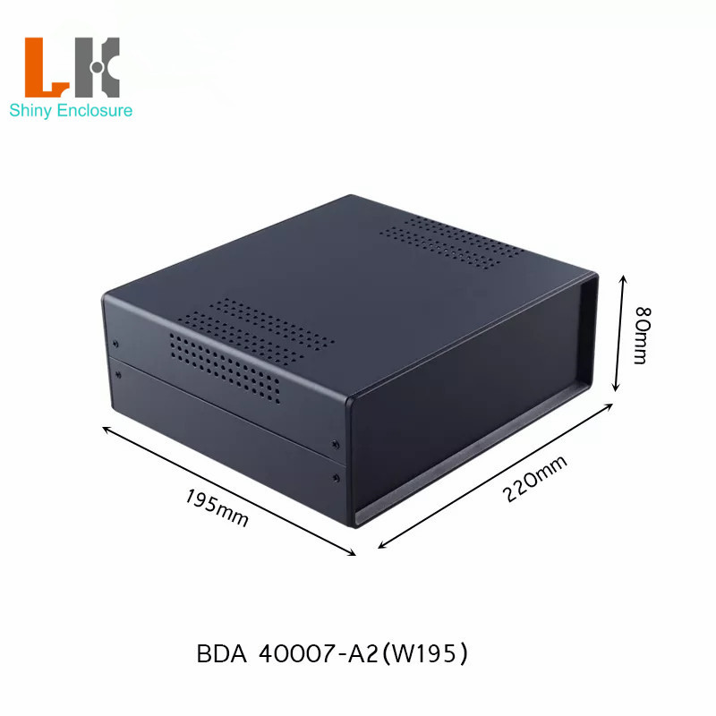 BDA40007 Prilagođeno željezno kućište Metalna projektna kutija Razvodno kućište Diy Elektronička kutija Napajanje Kutište za instrumente 220x195x80 mm