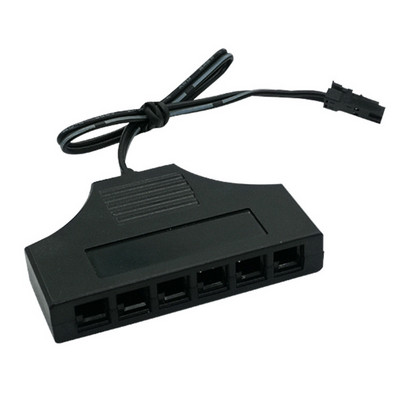 6 caurumu sadales kārba vīrieša virsma 12 V 7,5 A ar LED vīna skapi Vitrīna Koridors Biroja gaismas sadales kārba 18AWG