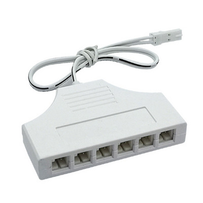 6 caurumu sadales kārba vīrieša virsma 12 V 7,5 A ar LED vīna skapi Vitrīna Koridors Biroja gaismas sadales kārba 18AWG