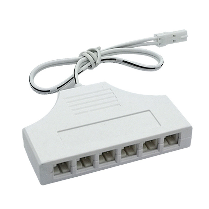 6 caurumu sadales kārba vīrieša virsma 12 V 7,5 A ar LED vīna skapi Vitrīna Koridors Biroja gaismas sadales kārba 18AWG