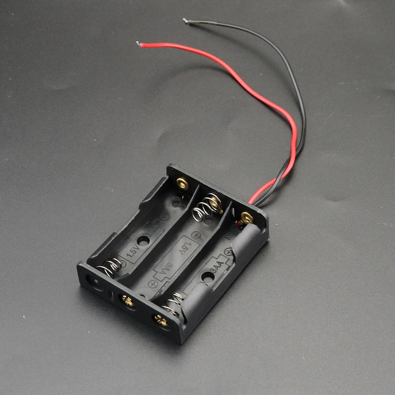 AA bateriju kastes korpusa turētājs ar vadu vadiem blakus Akumulatoru kārba savienojuma lodēšanai elektroniskām rotaļlietām DIY 1-6 gab AA akumulators