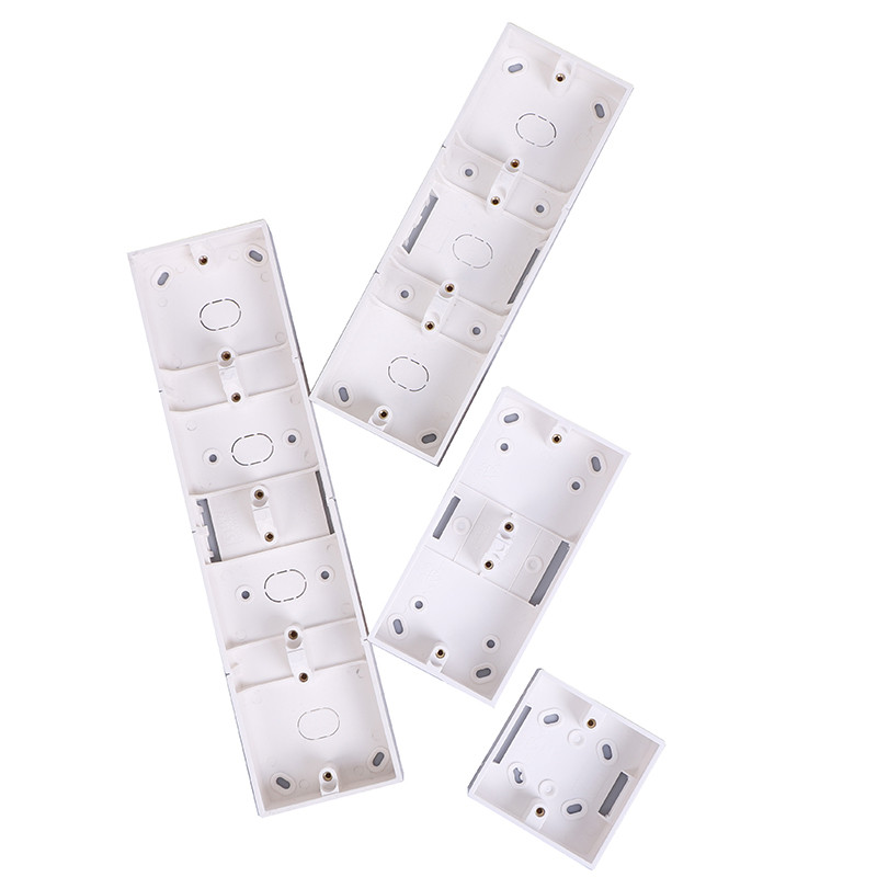 86 Tips 2/3/4 Grupas slēdža ligzda Pamatne Sadales kārba Sienas slēdža ligzda Tumšā kaste