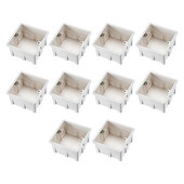 uxcell zidna razvodna kutija električna utičnica ugradna montaža 86 tip jednostruka bijela 10 kom