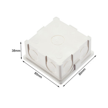 uxcell Wall Switch Box Electrical Outlet Flush Mount 86 Type Single Gang White 10τμχ