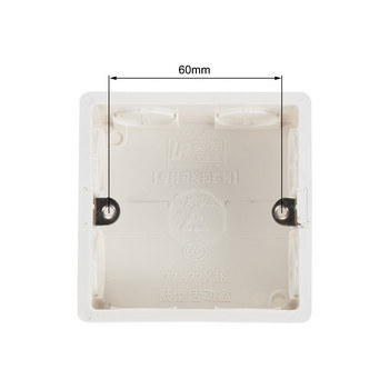 uxcell Wall Switch Box Electrical Outlet Flush Mount 86 Type Single Gang White 10τμχ