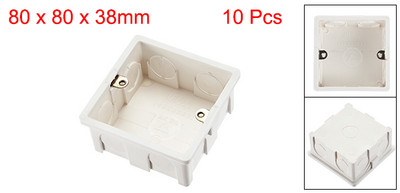 uxcell zidna razvodna kutija električna utičnica ugradna montaža 86 tip jednostruka bijela 10 kom