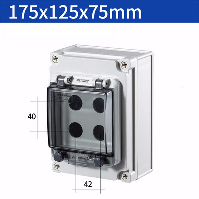 Iekštelpu un āra ūdensnecaurlaidīgs pogu slēdžu vadības kārba plastmasas lietus necaurlaidīgs elektriskās vadības kārbas elektriskās aizsardzības vāks