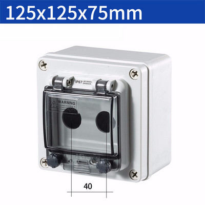 Iekštelpu un āra ūdensnecaurlaidīgs pogu slēdžu vadības kārba plastmasas lietus necaurlaidīgs elektriskās vadības kārbas elektriskās aizsardzības vāks