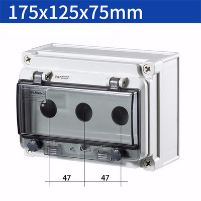 Iekštelpu un āra ūdensnecaurlaidīgs pogu slēdžu vadības kārba plastmasas lietus necaurlaidīgs elektriskās vadības kārbas elektriskās aizsardzības vāks