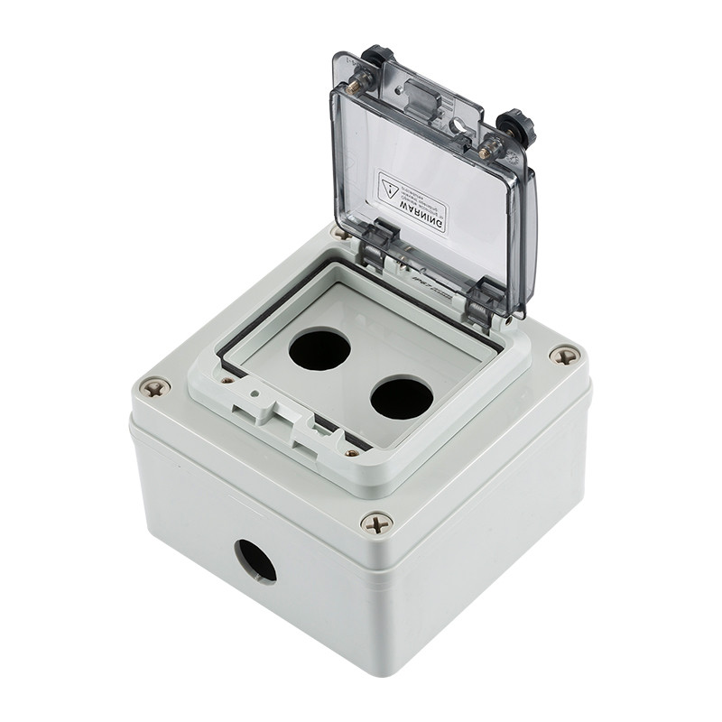 Iekštelpu un āra ūdensnecaurlaidīgs pogu slēdžu vadības kārba plastmasas lietus necaurlaidīgs elektriskās vadības kārbas elektriskās aizsardzības vāks