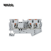 PT4-TW 10Pcs Push-in Feed-Through 3 stezaljke za utikač vodiča PT 4 Dvostruka žica Električni konektor Din rail terminalni blok PT 4-TW