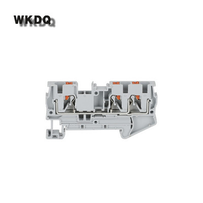 PT4-TW 10Pcs Push-in Feed-Through 3 stezaljke za utikač vodiča PT 4 Dvostruka žica Električni konektor Din rail terminalni blok PT 4-TW