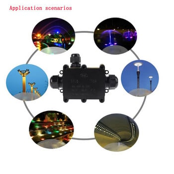 3 4 5-посочна пластмасова водоустойчива външна електрическа съединителна кутия Съединител за проводник IP68 Съединителна кабелна кутия за външно външно окабеляване