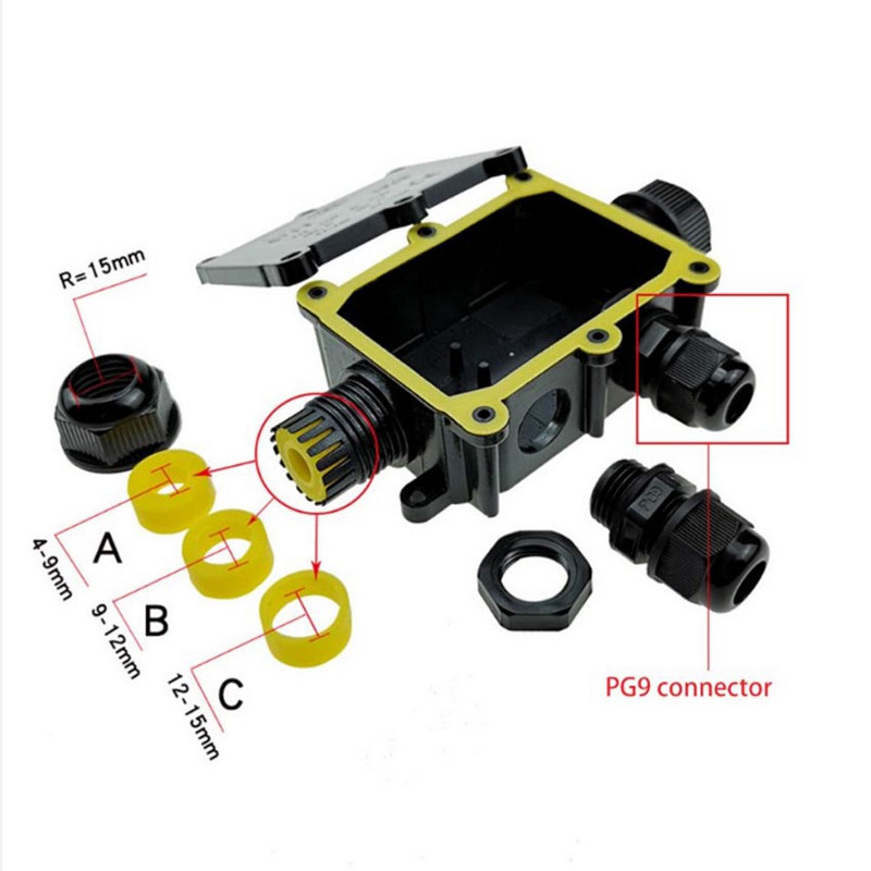 3 4 5 putna plastična vodootporna vanjska električna razvodna kutija IP68 spojna kabelska kutija za vanjsko ožičenje
