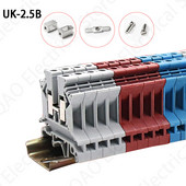 10kom šinski terminalni blok UK-2.5B Žica Električni vodič Univerzalni konektor Vijčani spoj Terminalna traka Blok UK2.5