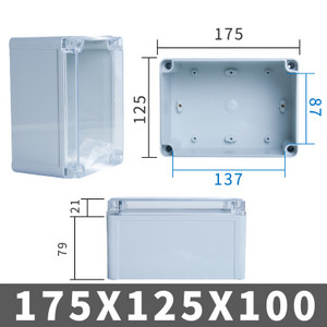 Vandeniui atspari jungiamoji dėžutė IP67 lauko elektros dėžutės permatomas dangtelis ABS plastiko sandari dėžutė vandeniui atspari dėžutės prietaisų dėžutė