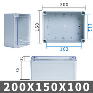 Vandeniui atspari jungiamoji dėžutė IP67 lauko elektros dėžutės permatomas dangtelis ABS plastiko sandari dėžutė vandeniui atspari dėžutės prietaisų dėžutė