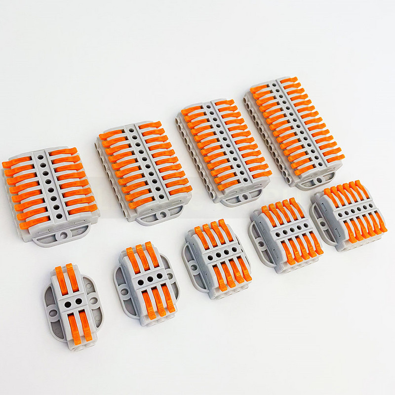 Laidų jungtys 2 kaiščių gnybtų bloko įstumiamasis greitas jungtis Dokas Laidų jungtis Elektros kištukas greitas kabelio jungtis