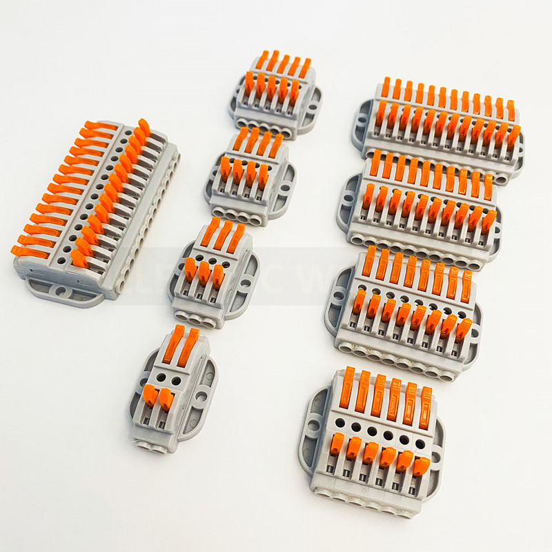 Laidų jungtys 2 kaiščių gnybtų bloko įstumiamasis greitas jungtis Dokas Laidų jungtis Elektros kištukas greitas kabelio jungtis