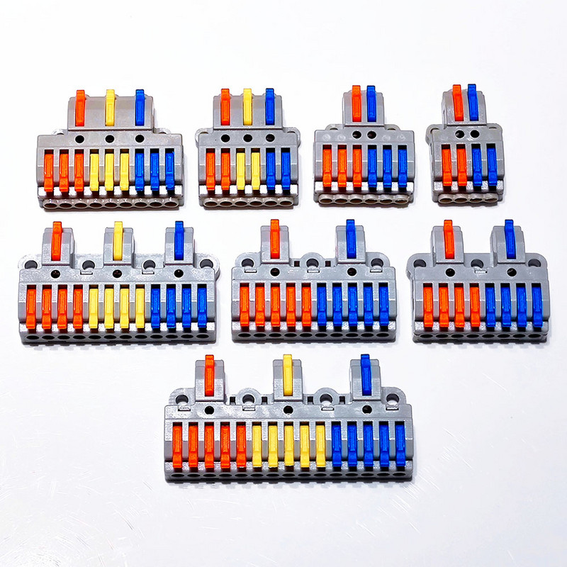 Laidų jungtys 2 kaiščių gnybtų bloko įstumiamasis greitas jungtis Dokas Laidų jungtis Elektros kištukas greitas kabelio jungtis