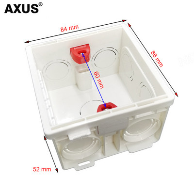 AXUS Junction Podesiva montažna kutija Unutarnja kazeta 86mm*83mm*50mm Za 86 Tip Touch Switch i USB utičnica Ožičenje Stražnja kutija