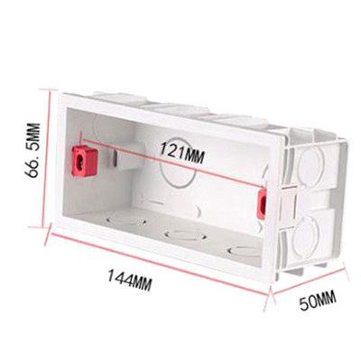 1 gab plastmasas sienas slēdža kārba sienas kontaktligzdas kasete Iekšējā stiprinājuma ligzdas kastes sausā oderējuma kaste