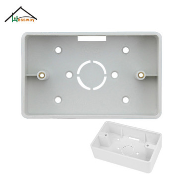 Εξωτερικό κουτί τοποθέτησης PVC τύπου 118 για 118mm*74mm*34mm Διάσταση οπών 86mm Διακόπτης εφαρμογής/Πρίζα/Θερμικό κουτί