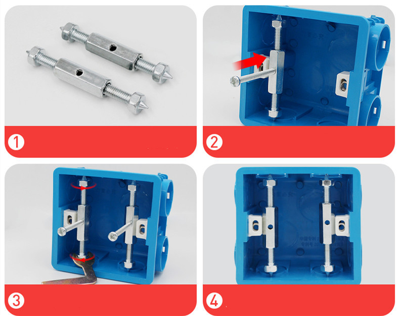 4kom Zidni prekidač Utičnica Kazeta Popravak Prekidač Kazeta Vijak Potporna šipka za utičnicu Popravak kazete Električni pribor