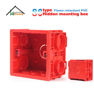Забавяща горенето регулируема монтажна кутия Вътрешна касета за превключвателна кутия за тъмна стена 86mm*83mm*50mm