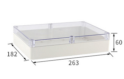 ABS plastmasas sadales kārba Putekļu necaurlaidīgs ūdensizturīgs IP65 elektriskais korpuss Universāls projekta korpuss PC Caurspīdīgs caurspīdīgs vāks