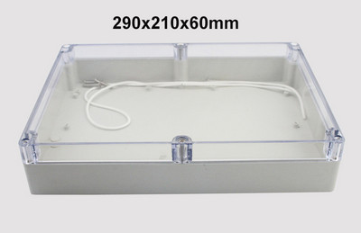 ABS plastmasas sadales kārba Putekļu necaurlaidīgs ūdensizturīgs IP65 elektriskais korpuss Universāls projekta korpuss PC Caurspīdīgs caurspīdīgs vāks