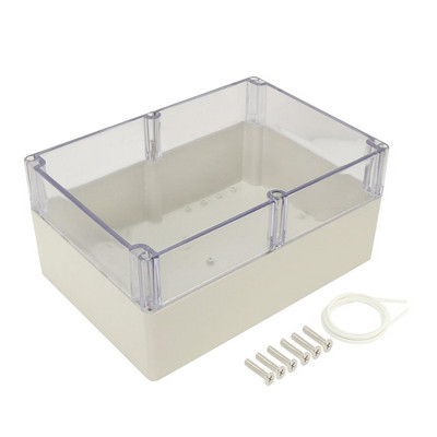 ABS plastmasas sadales kārba Putekļu necaurlaidīgs ūdensizturīgs IP65 elektriskais korpuss Universāls projekta korpuss PC Caurspīdīgs caurspīdīgs vāks