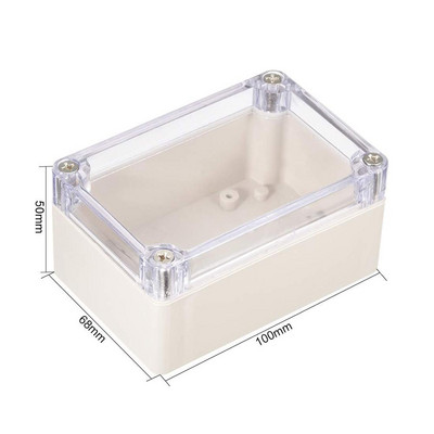 ABS plastmasas sadales kārba Putekļu necaurlaidīgs ūdensizturīgs IP65 elektriskais korpuss Universāls projekta korpuss PC Caurspīdīgs caurspīdīgs vāks