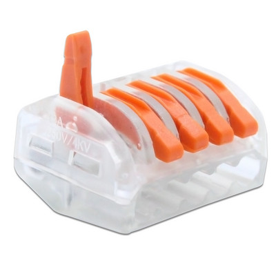 Kompaktne CONNEKTOR Universaalne CABLE 222 CABLE Connector, Traat Connector, 30/50/100 Piece Kaabliklemm 212, Klemmiploki värv
