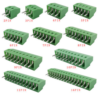 5/10 бр. KF128 2.54 mm PCB мини винтови клемни блокове Конектор за проводници KF128-2.54 2P 3P 4P 5P 6P 7P 8P 9P 10P 12P 16P терминал