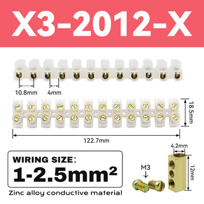 1PCS električni konektor dvoredni 12 pozicija 3-60A terminalni blok za žičani konektor terminalni blok vijčani terminalni blok