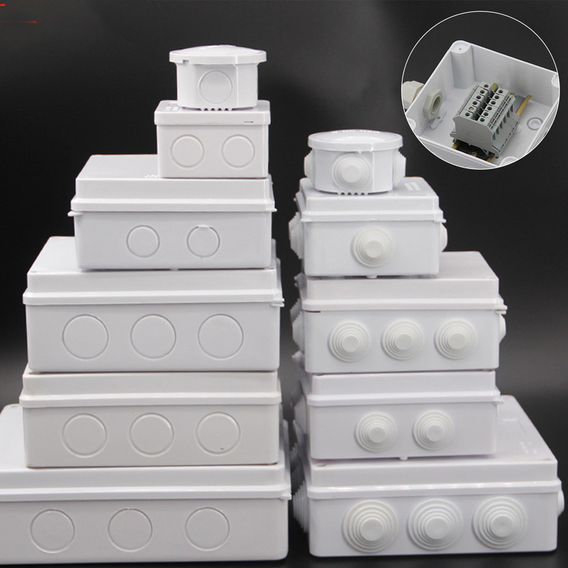 Vodootporna razvodna kutija ABS električna kutija Kabelski konektor za unutarnju vanjsku upotrebu Plastična vodootporna kutija Jednostavna instalacija wzpi