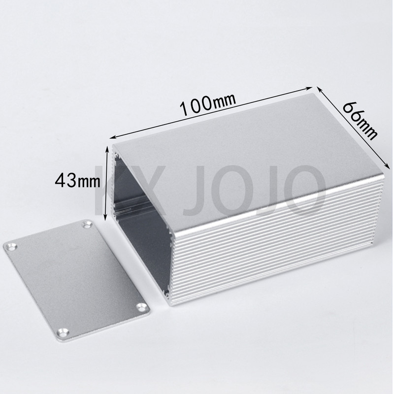 Aluminijsko kućište 66*43*100mm Srebrno/crno vodootporno kućište PCB DIY Instrument Electronic Project Zaštitna kutija