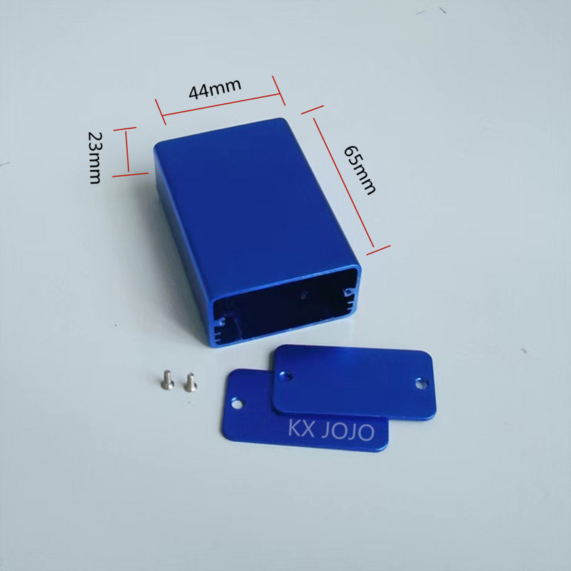 Alumīnija korpuss 44 * 23 * 60/65 mm ūdensizturīgs sadales kārba DIY elektroniskais korpuss PCB projekta instrumentu pastiprinātāja korpuss metāls