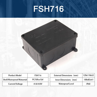 IP66 Vodootporna vanjska spojna kutija za električni kabel s priključnim priključnim blokom Može izrezati rupe Pribor za ožičenje DIY GO