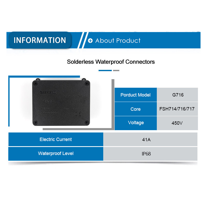 IP66 Vodootporna vanjska spojna kutija za električni kabel s priključnim priključnim blokom Može izrezati rupe Pribor za ožičenje DIY GO