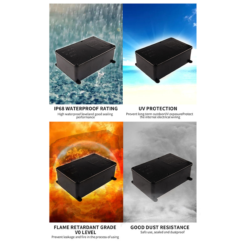 IP66 Vodootporna vanjska spojna kutija za električni kabel s priključnim priključnim blokom Može izrezati rupe Pribor za ožičenje DIY GO