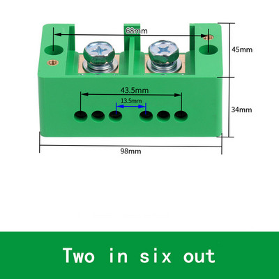 1kom razvodne kutije, razdjelnik žice, 2 ulaza 4/6/8/12 izlaza terminal blok FJ6 i 220V kućanstvo